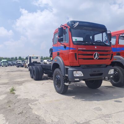 BEIBEN 2642 6 × 4 شاحنة قمامة ثقيلة مع محرك 420HP WEICHAI و 25-35 طن من الحمولة المفيدة للتعدين والبناء