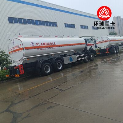 شاحنة بيبين 8x8 35000L الثقيلة للوقود للعمليات التعدينية في الكونغو
