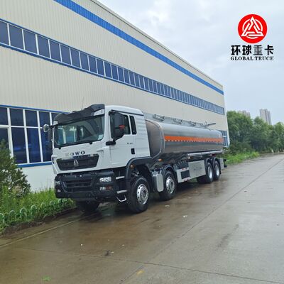 HOWO TX 8×4 Aluminum Alloy Fuel Tank Truck – SINOTRUK Fuel Bowser for Ghana Mining and Construction