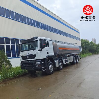 HOWO TX 8×4 Aluminum Alloy Fuel Tank Truck – SINOTRUK Fuel Bowser for Ghana Mining and Construction
