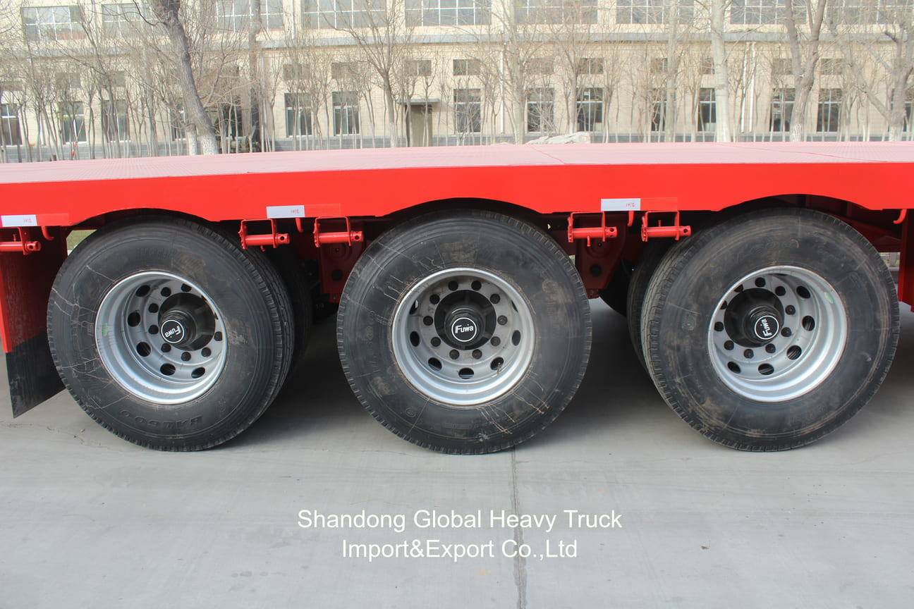 الهيكل 60 طن 3 محور 2 محور Lowboy Lowbed Lowbed نصف المقطورات