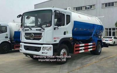 دونغفينغ 4cbm 4 * 2 شاحنة امتصاص مياه الصرف الصحي