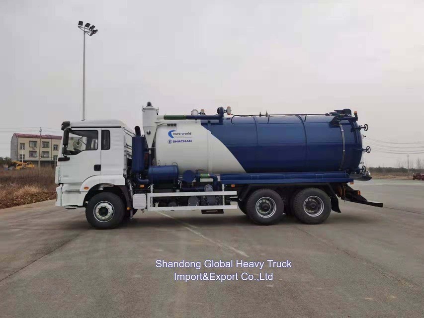 شاكمان 6X4 F3000 16000-22000 لتر شاحنة شفط مياه الصرف الصحي الجديدة