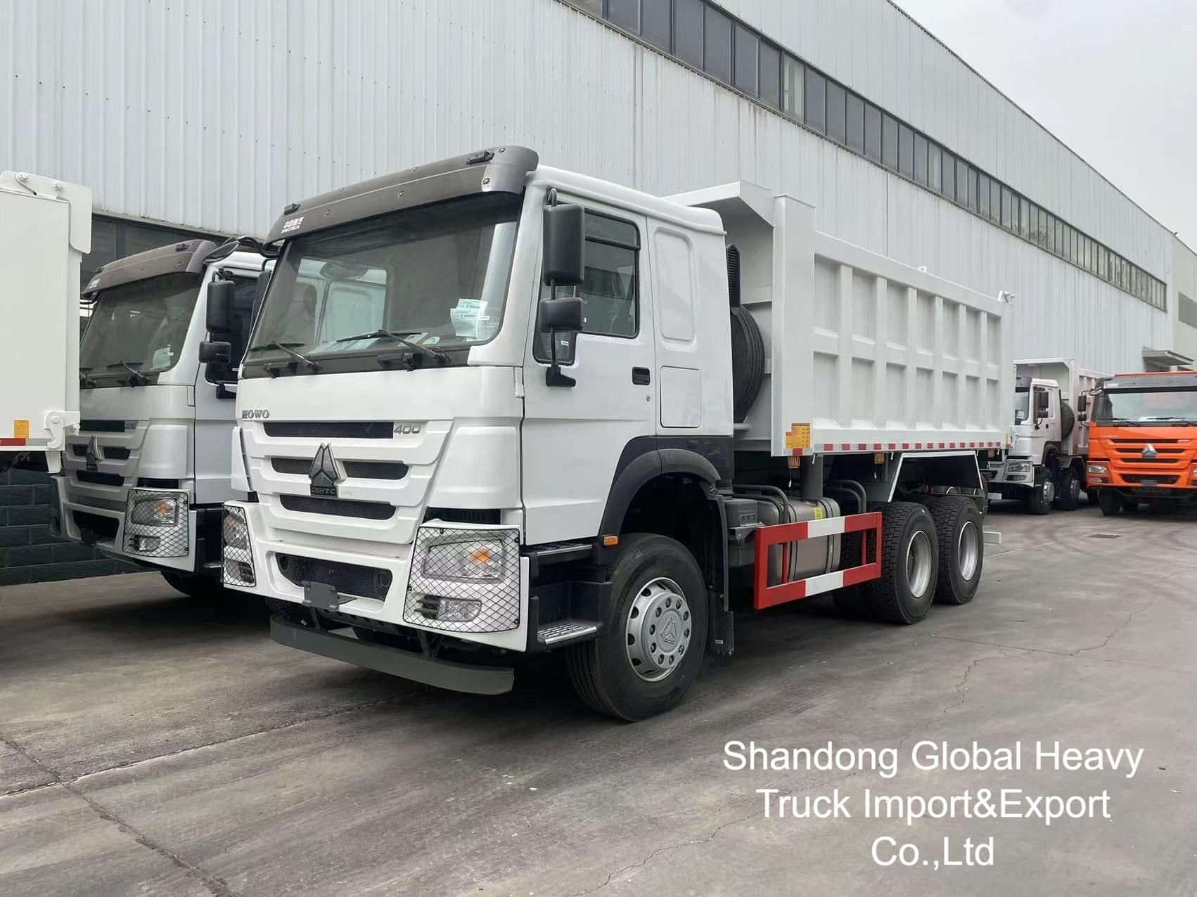 شاكمان HOWO مستعمل 10 عجلات 371HP / 380HP / 400HP / 430HP شاحنة القمامة شاحنات النقل