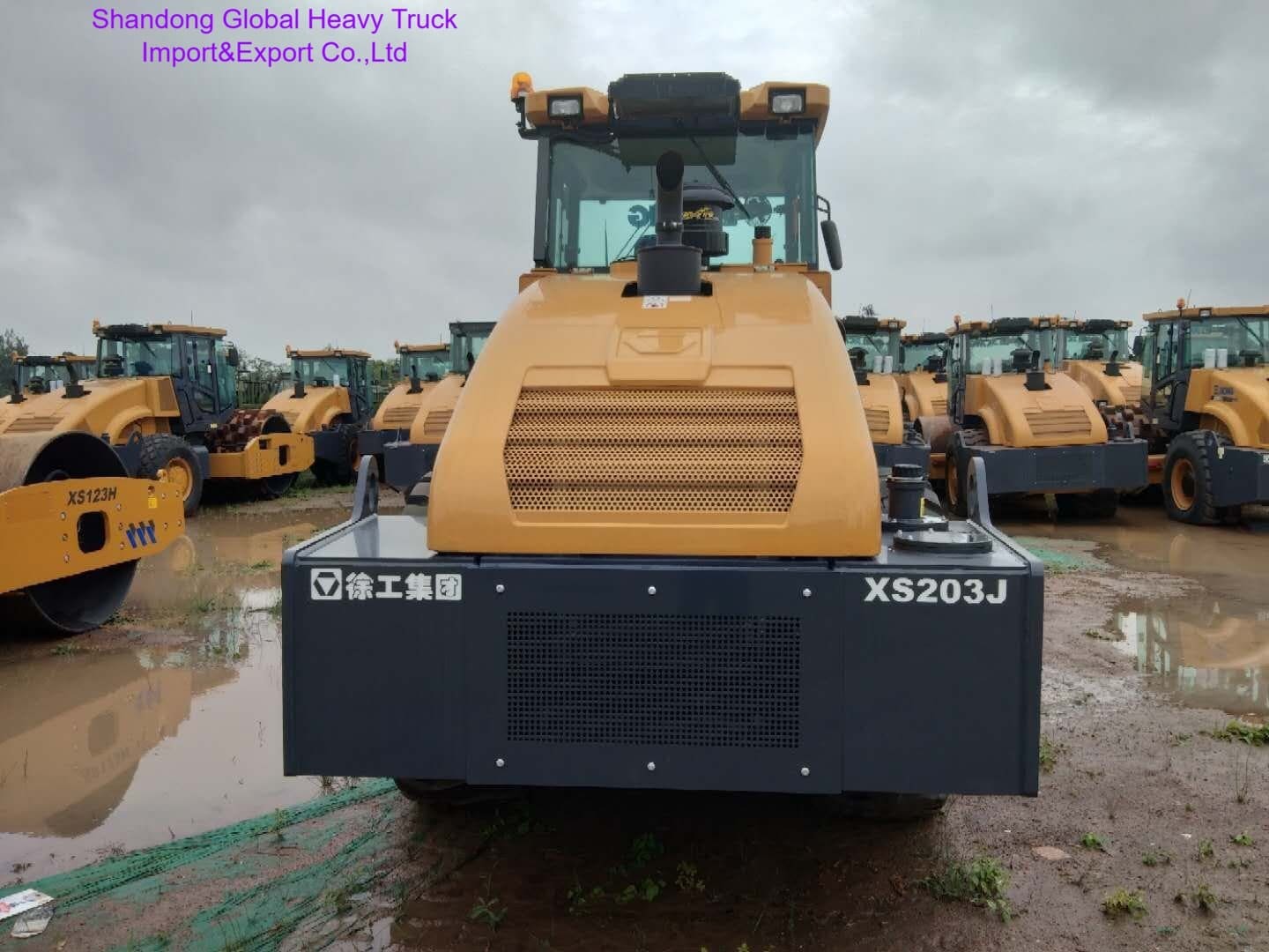 XCMG XS203J 20 طن طبل واحد الدوار الدوار مع 132 كيلوواط محرك للضغط الثقيل