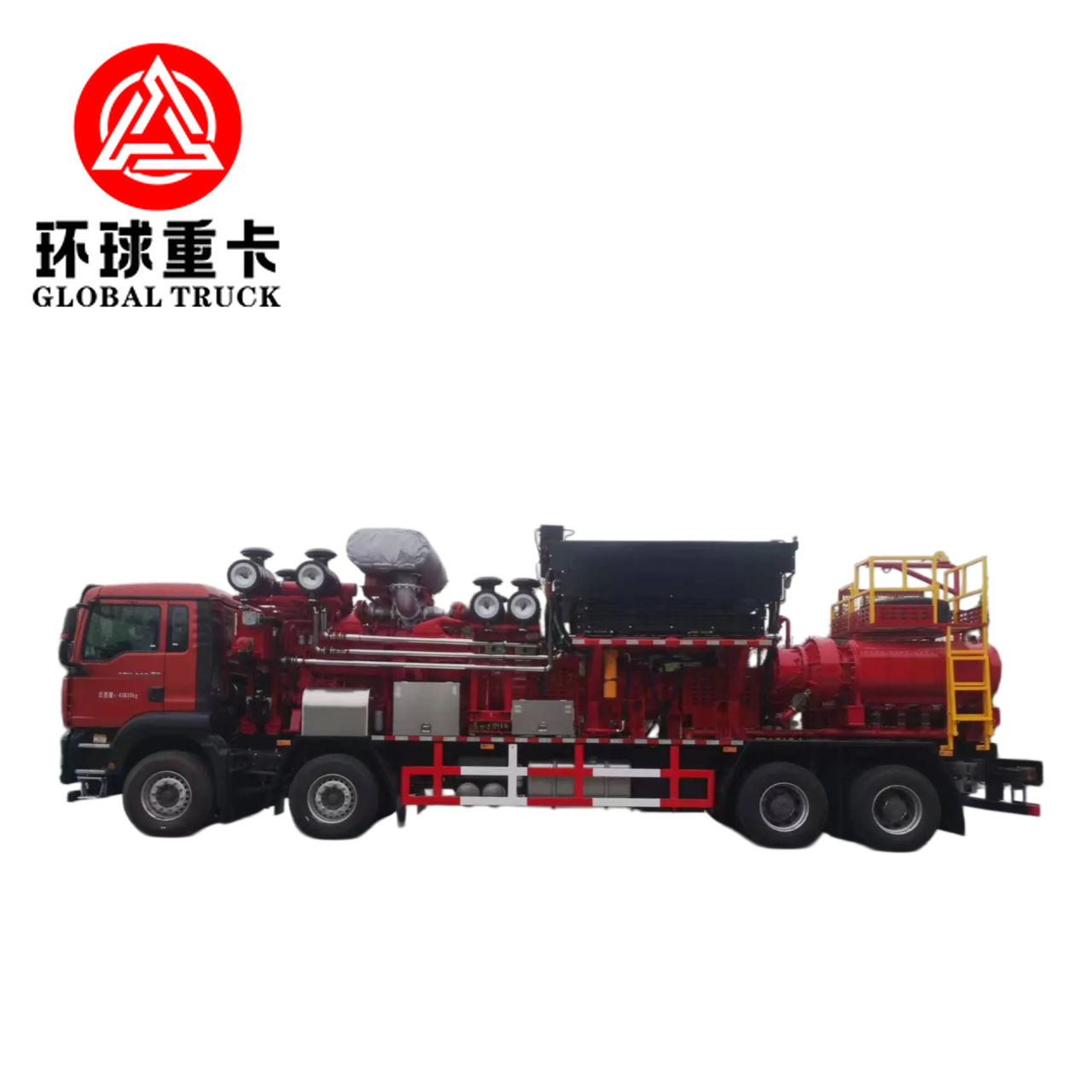 شاحنة وحدة التكسير لحقول النفط بقوة 2800 حصان مع مضخة مكبس عالية الضغط وتكوين دفع 8×6 للحفر النفطي