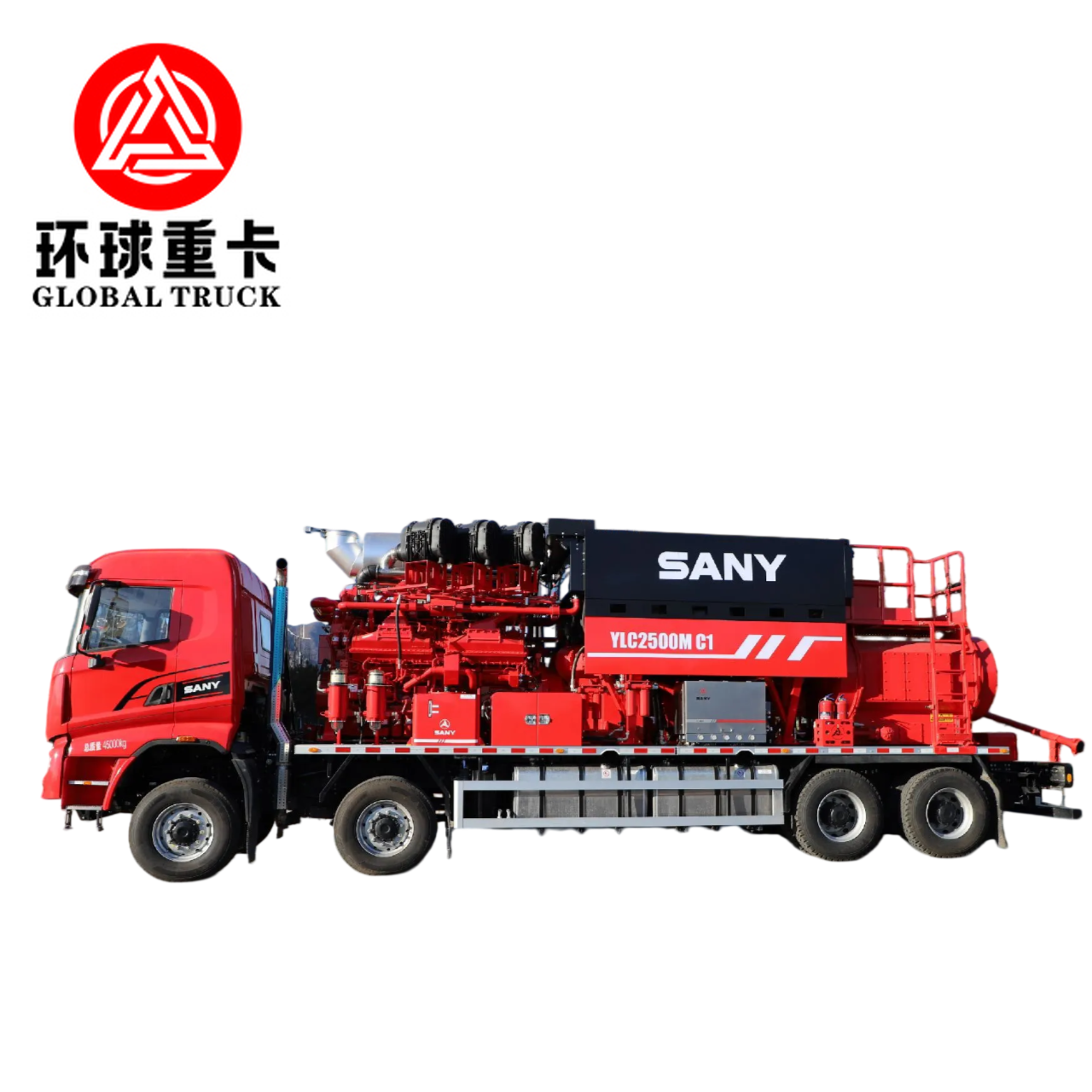 شاحنة وحدة تكسير حقول النفط بقوة 2800 حصان بتكوين دفع 8×6 ومضخة مكبس عالية الضغط لحفر النفط