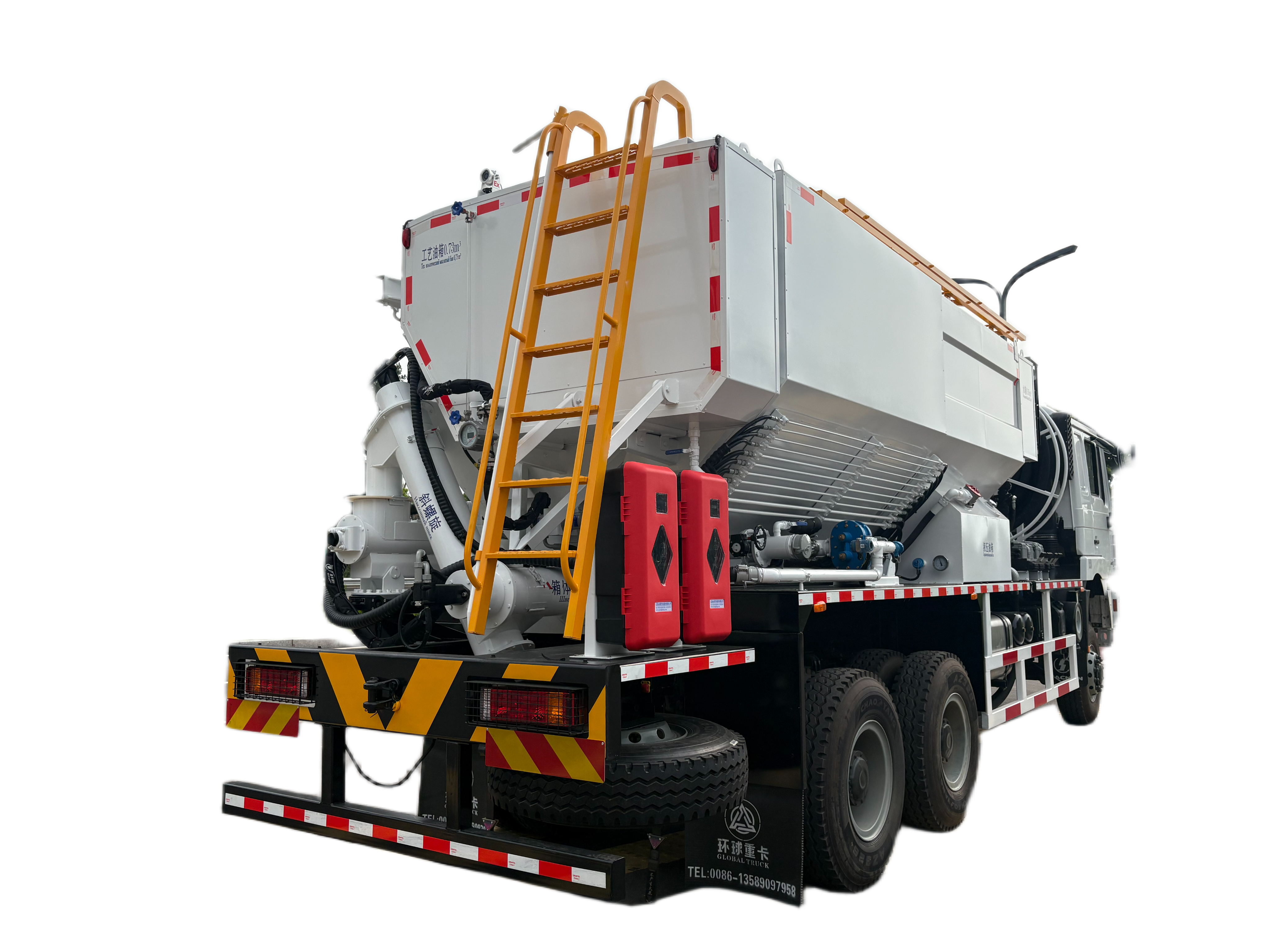 New SHACMAN 6×4 Bulk Emulsion Mixing and Charging Truck with 300 kg/min Efficiency and 8-23 m Telescopic Hose Arm