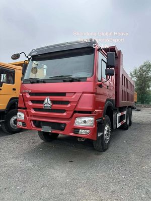 شاحنة قلابة مستعملة HOWO بجودة جيدة 371 حصان بخار 375 حصان بخار 6*4 10 عجلات